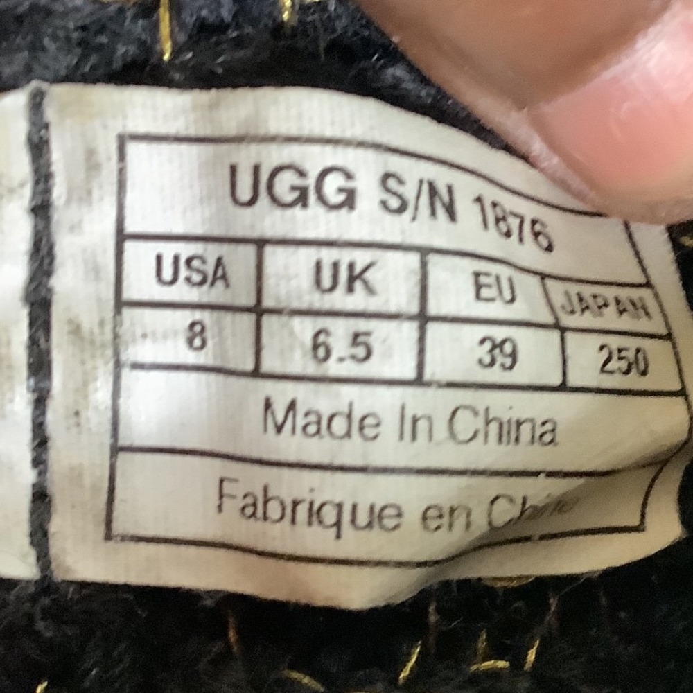 UGG Australia Lattice Cardy Black Gold Metallic Knit Tall Boots 1876 Womens 8 - Picture 6 of 7